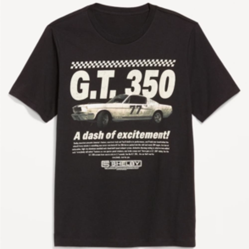 Old Navy Men’s License Graphics Black Ford Shelby T-Shirt Size Large NEW